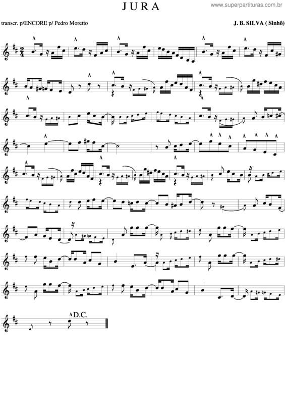 Partitura da música Jura v.3