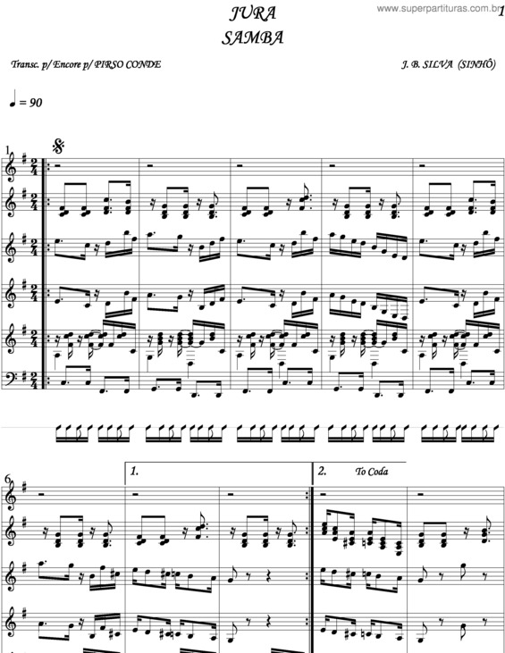 Partitura da música Jura v.7