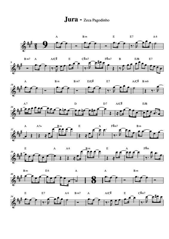 Partitura da música Jura v.8