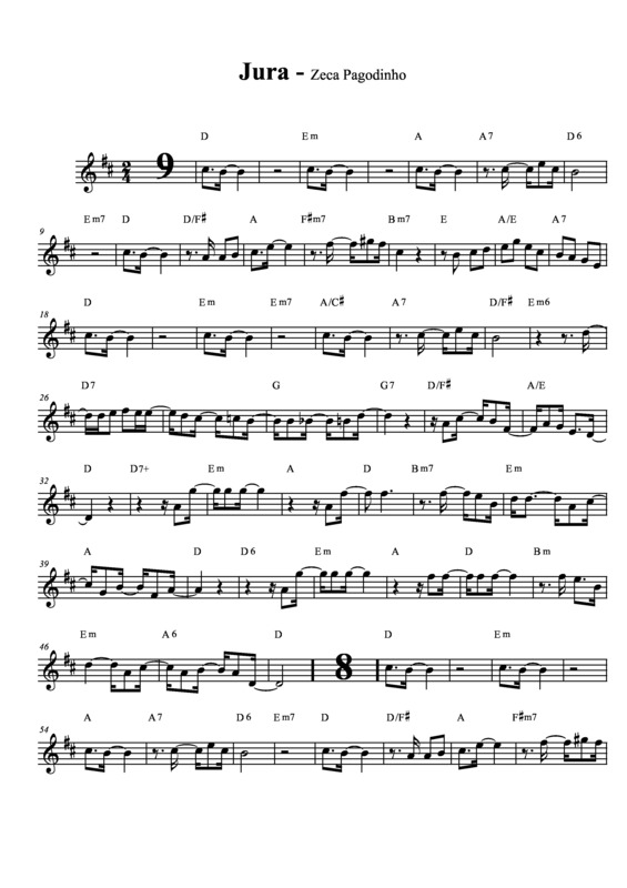 Partitura da música Jura v.9