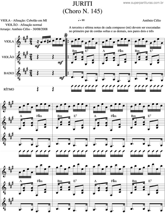 Partitura da música Juriti v.3