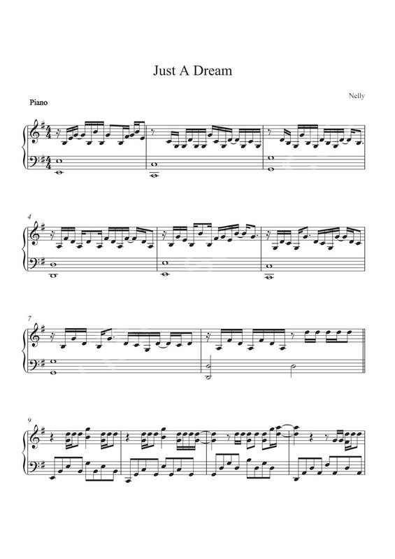 Partitura da música Just A Dream