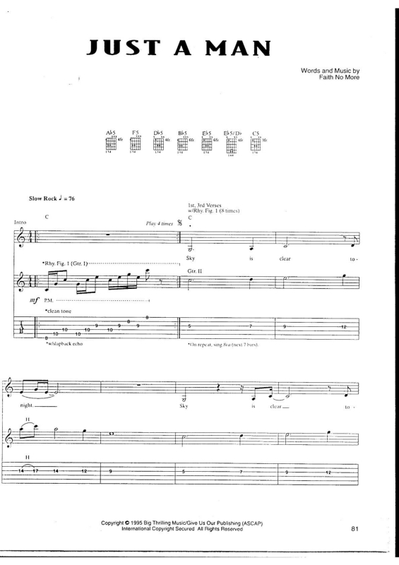 Partitura da música Just a Man