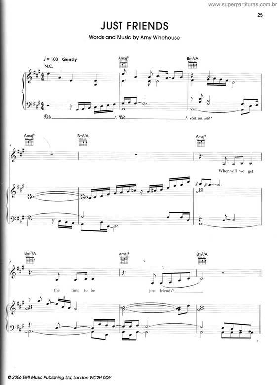 Partitura da música Just friends v.2