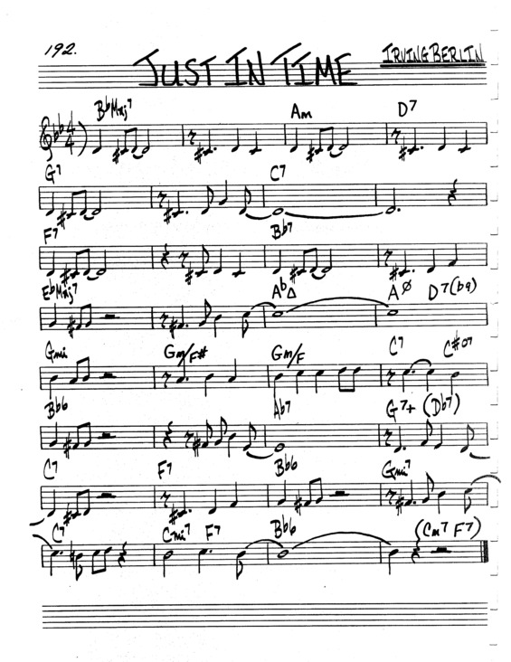 Partitura da música Just In Time v.7