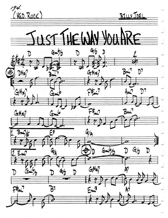 Partitura da música Just The Way You Are v.11
