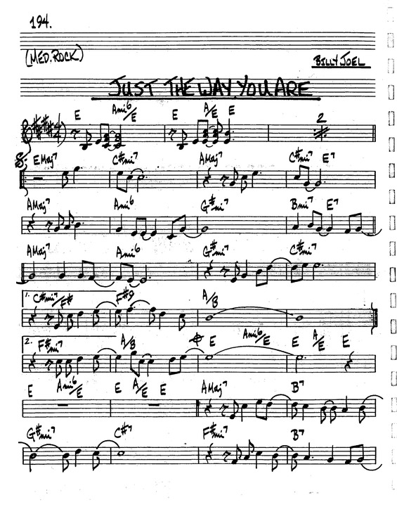 Partitura da música Just The Way You Are v.14