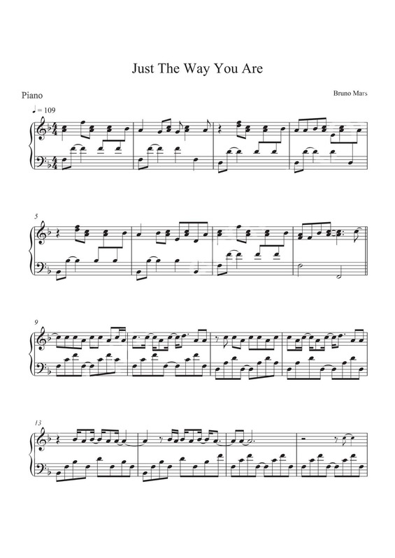 Partitura da música Just The Way You Are v.17