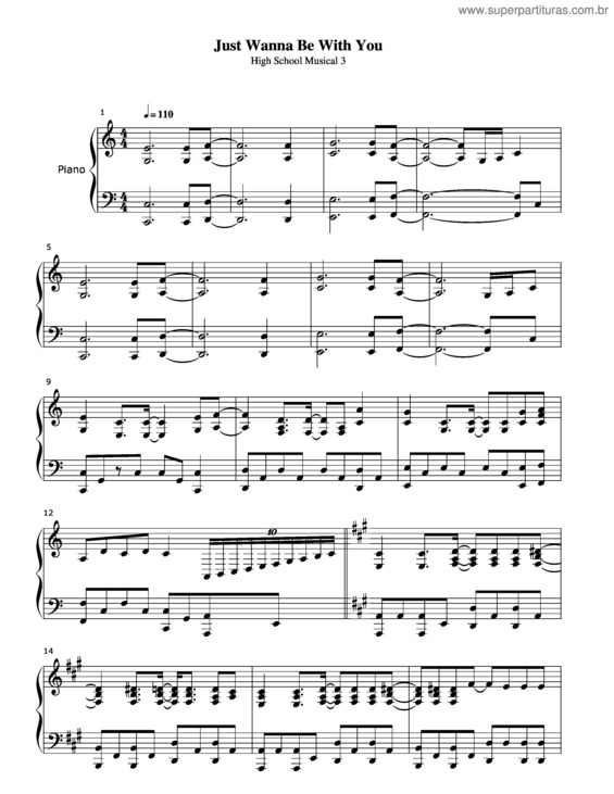 Partitura da música Just Wanna Be With You