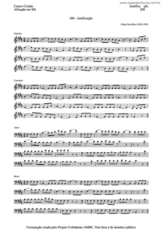 Partitura da música Justificação v.3