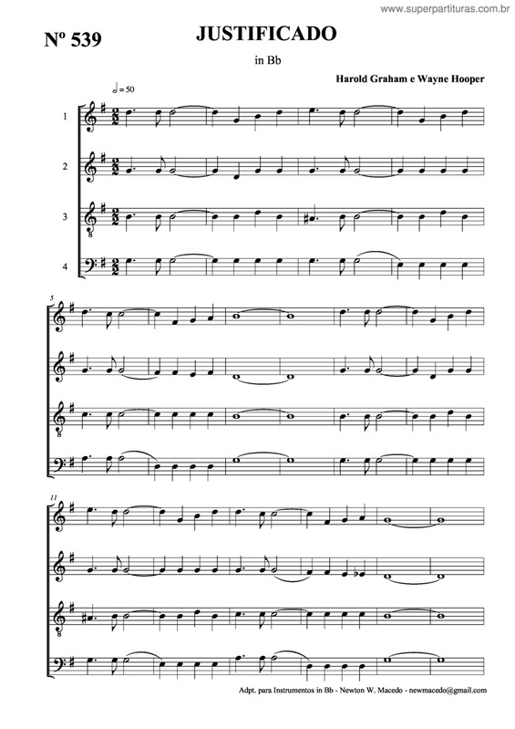 Partitura da música Justificado v.2