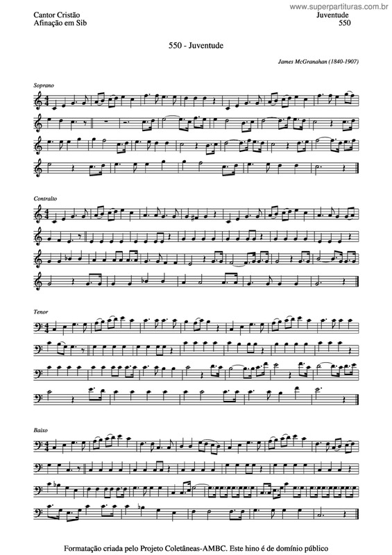 Partitura da música Juventude v.2