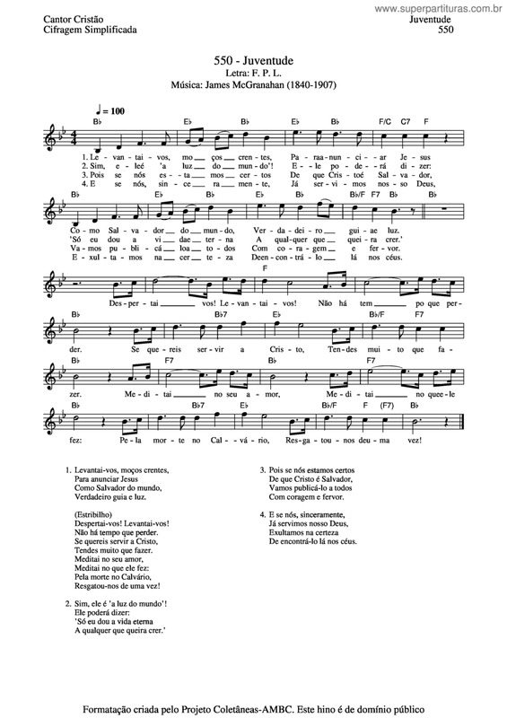 Partitura da música Juventude