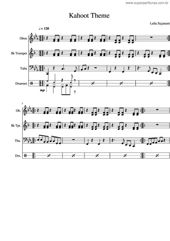 Partitura da música Kahoot Theme