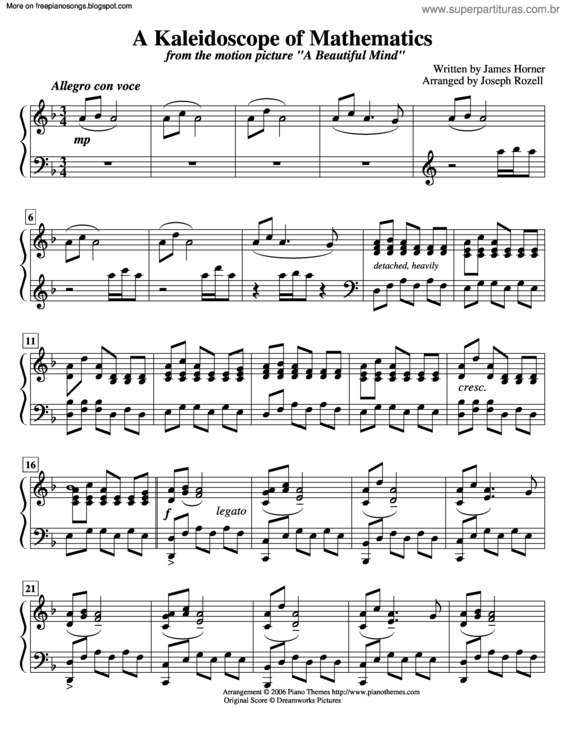 Partitura da música Kalidoscope