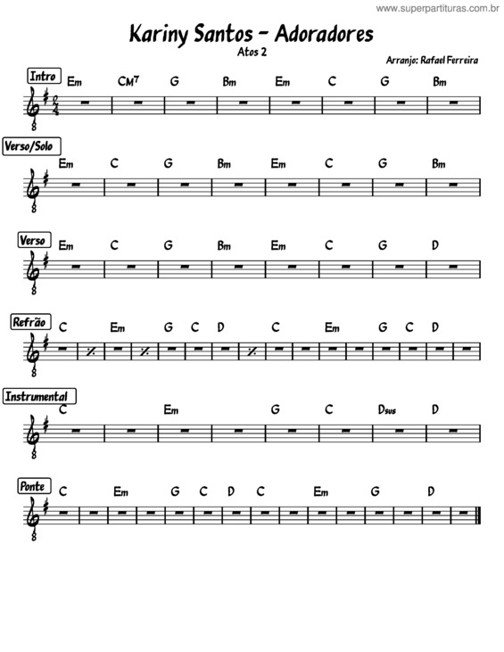 Partitura da música Kariny 03 Atos 2