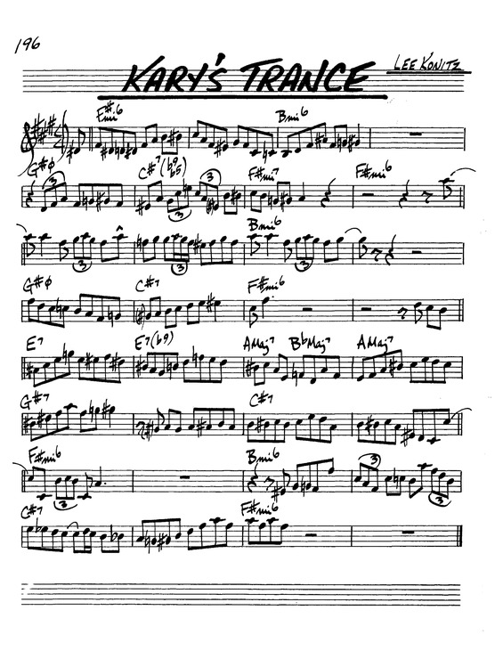 Partitura da música Karys Trance