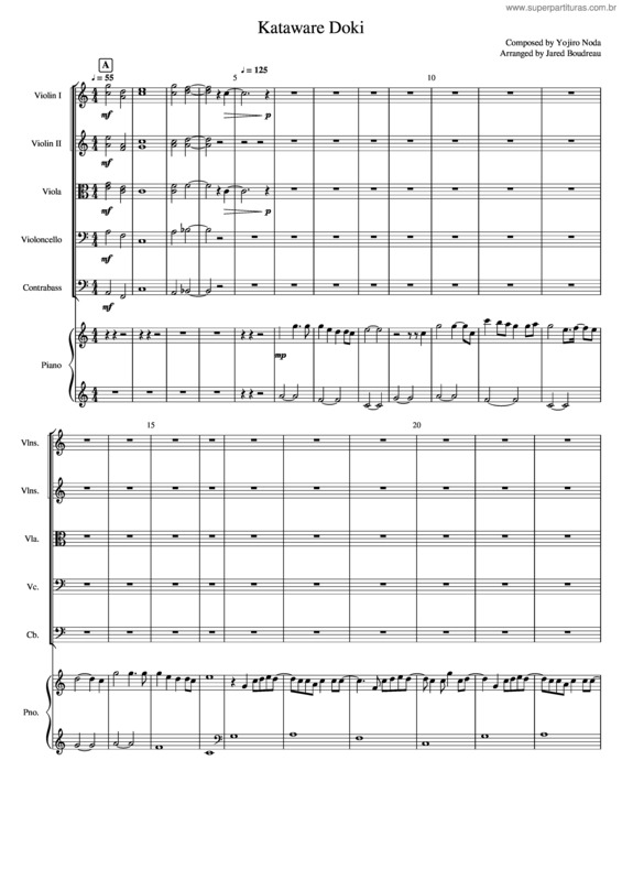 Partitura da música Kataware Doki