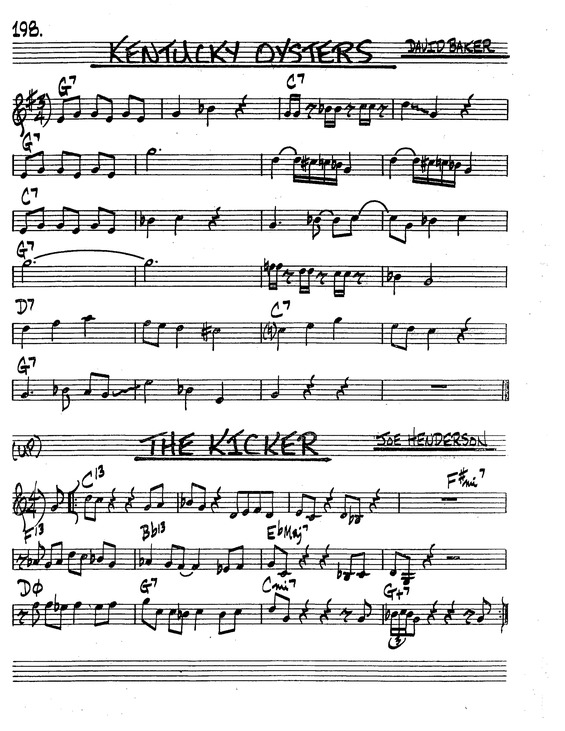 Partitura da música Kentucky Oysters v.2