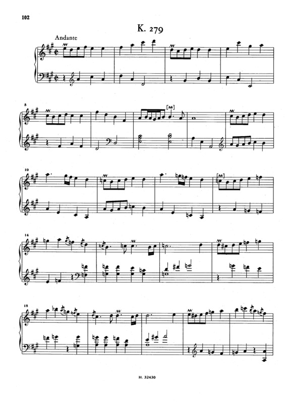 Partitura da música Keyboard Sonata In A Major K.279