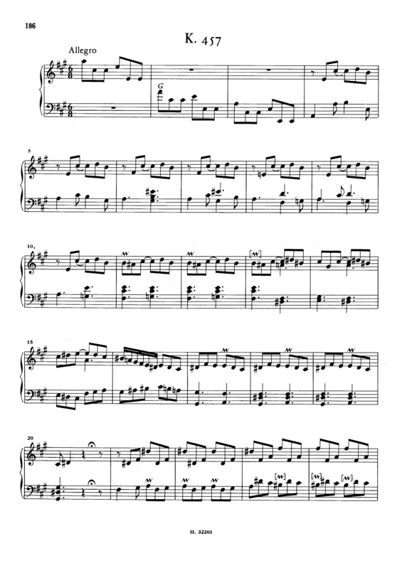 Partitura da música Keyboard Sonata In A Major K.457