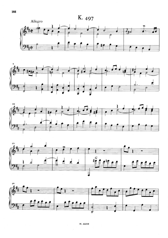 Partitura da música Keyboard Sonata In B Minor K.497