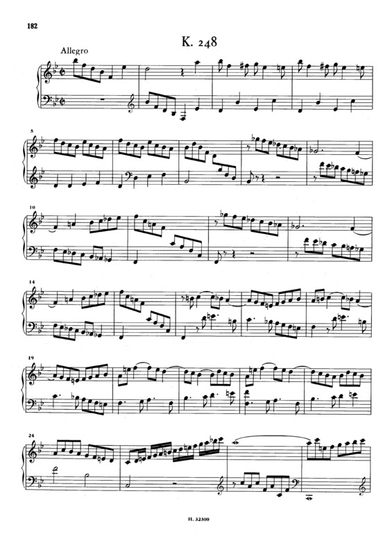 Partitura da música Keyboard Sonata In Bb Major K.248