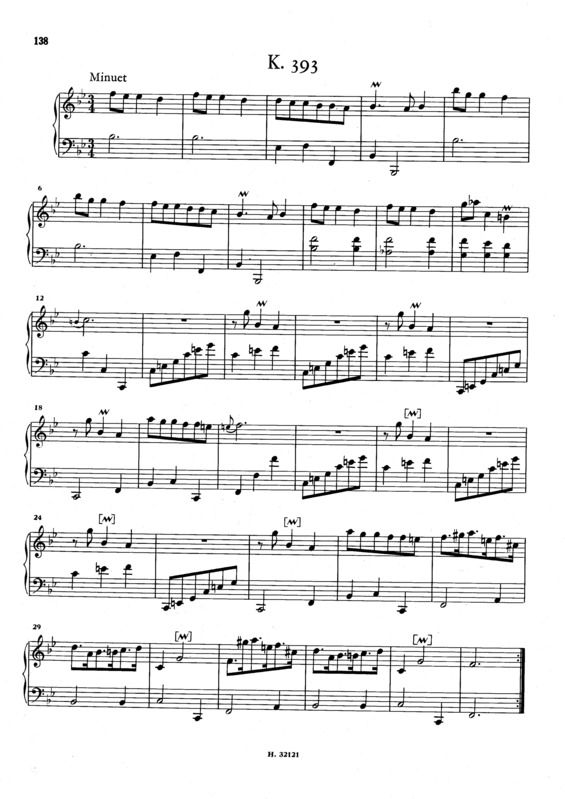 Partitura da música Keyboard Sonata In Bb Major K.393