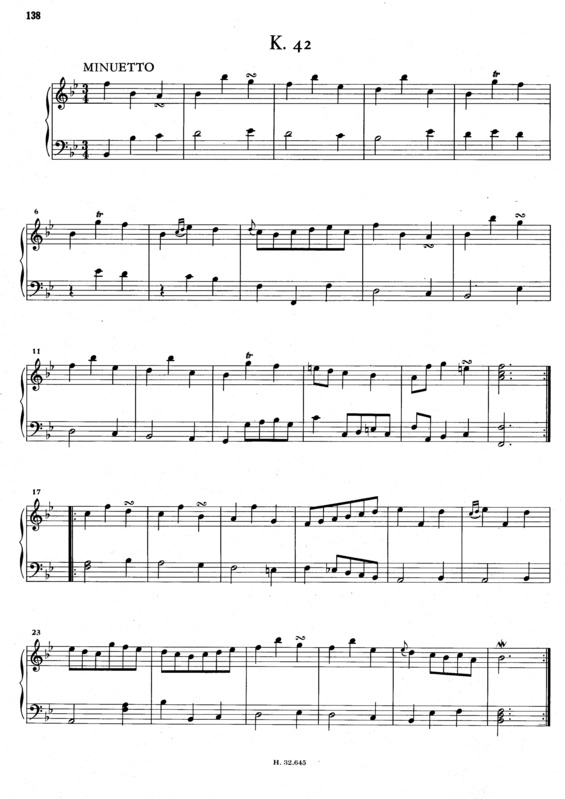 Partitura da música Keyboard Sonata In Bb Major K.42