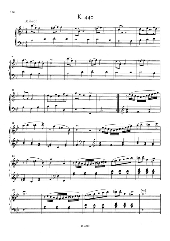 Partitura da música Keyboard Sonata In Bb Major K.440