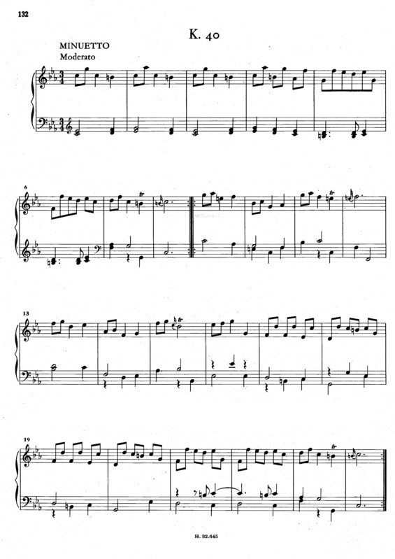 Partitura da música Keyboard Sonata In C Minor K.40