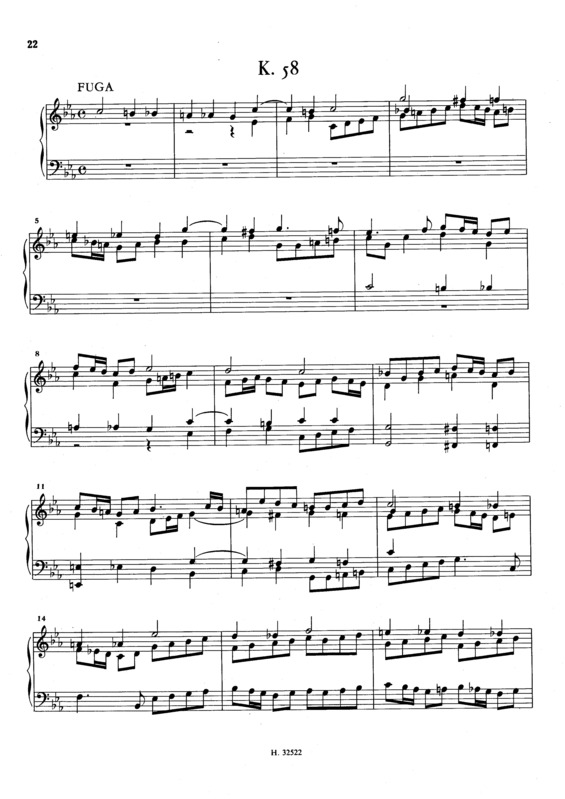 Partitura da música Keyboard Sonata In C Minor K.58