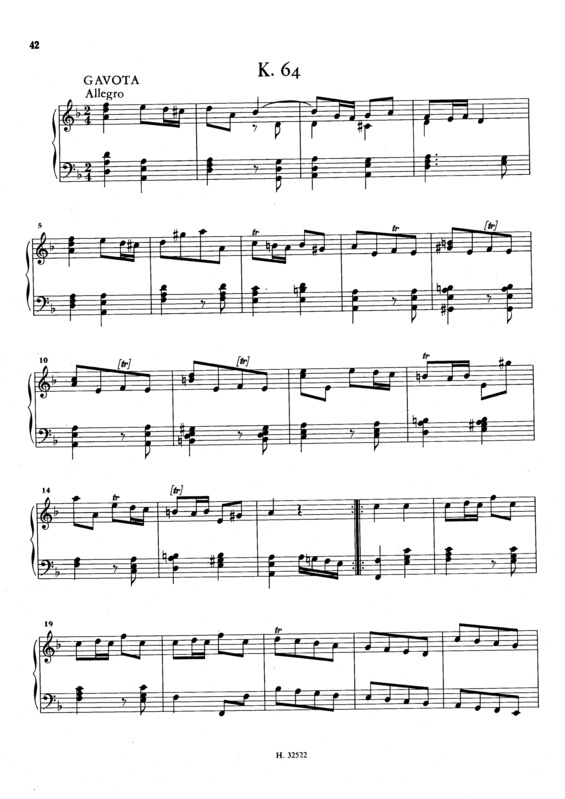 Partitura da música Keyboard Sonata In D Minor K.64