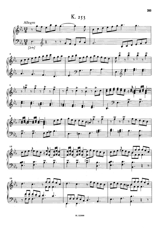 Partitura da música Keyboard Sonata In Eb Major K.253