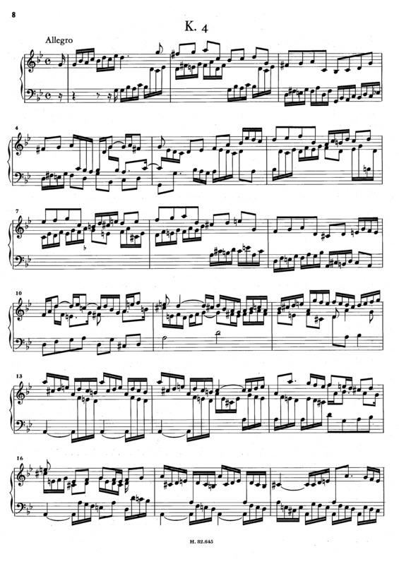 Partitura da música Keyboard Sonata In G Minor K.4
