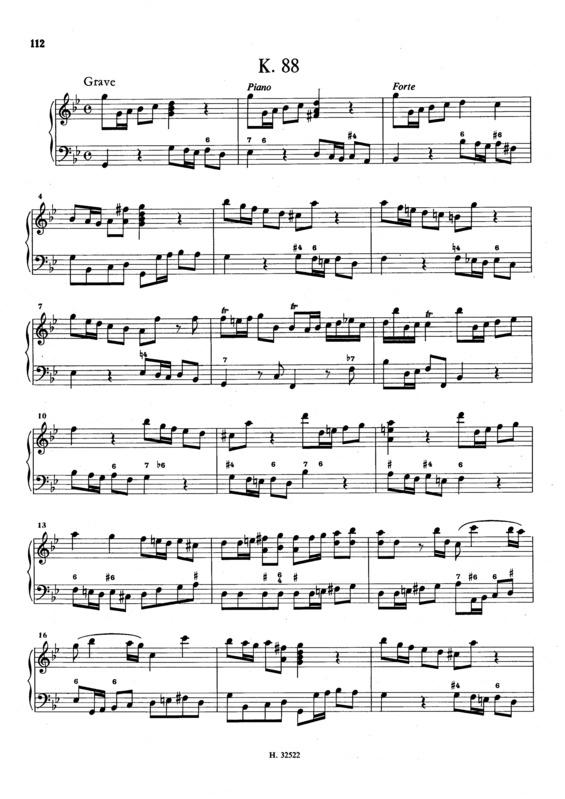 Partitura da música Keyboard Sonata In G Minor K.88