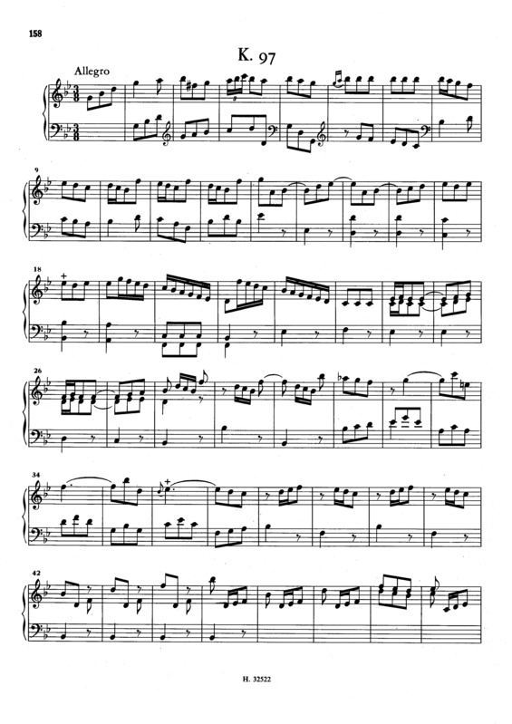 Partitura da música Keyboard Sonata In G Minor K.97