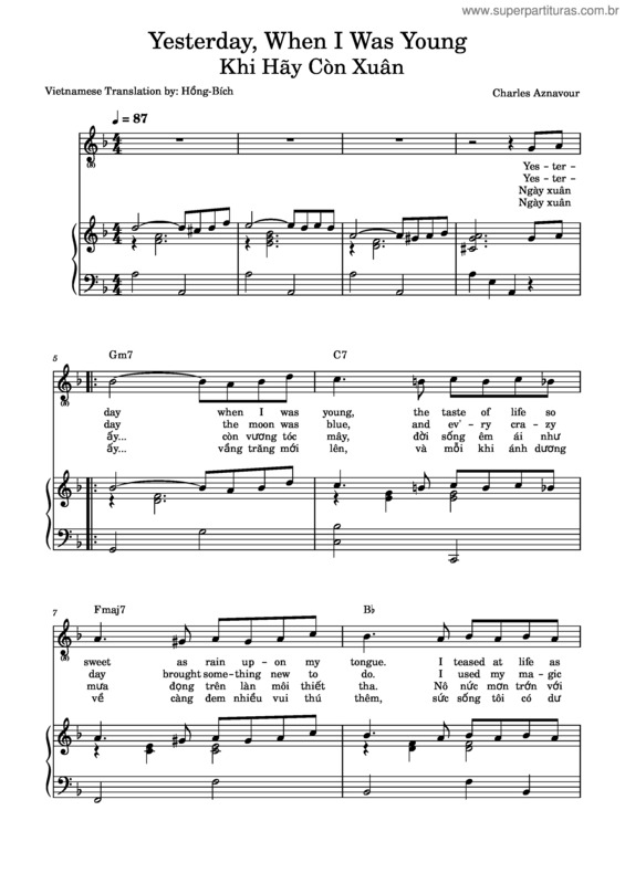 Partitura da música Khi Hãy Còn Xuân