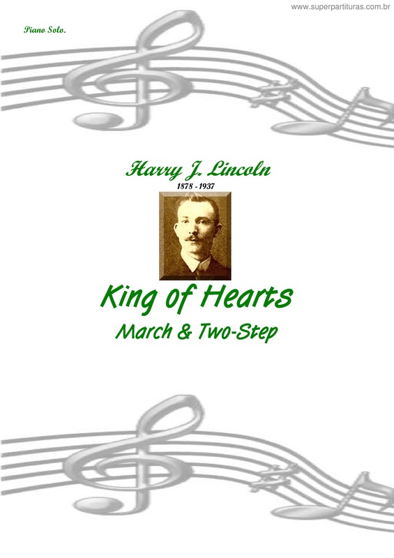 Partitura da música King of Hearts