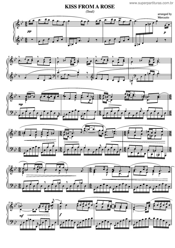 Partitura da música Kiss From A Rose v.2