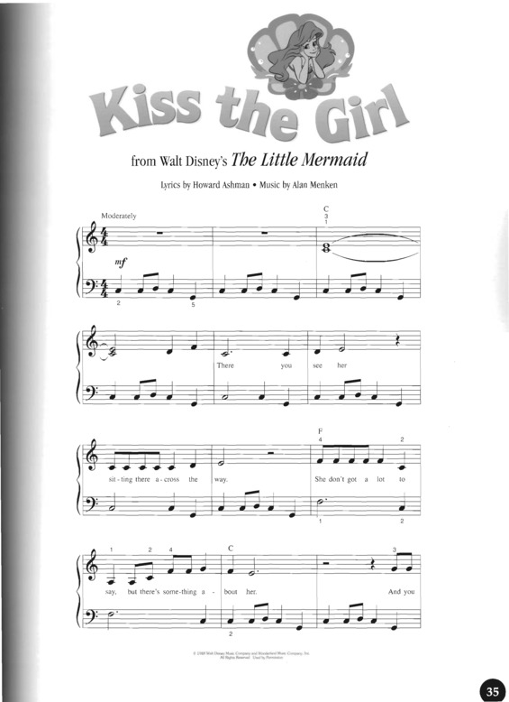 Partitura da música Kiss The Girl v.2