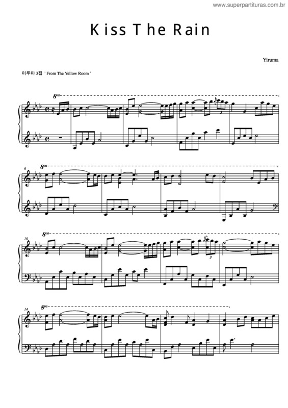 Partitura da música Kiss The Rain v.2