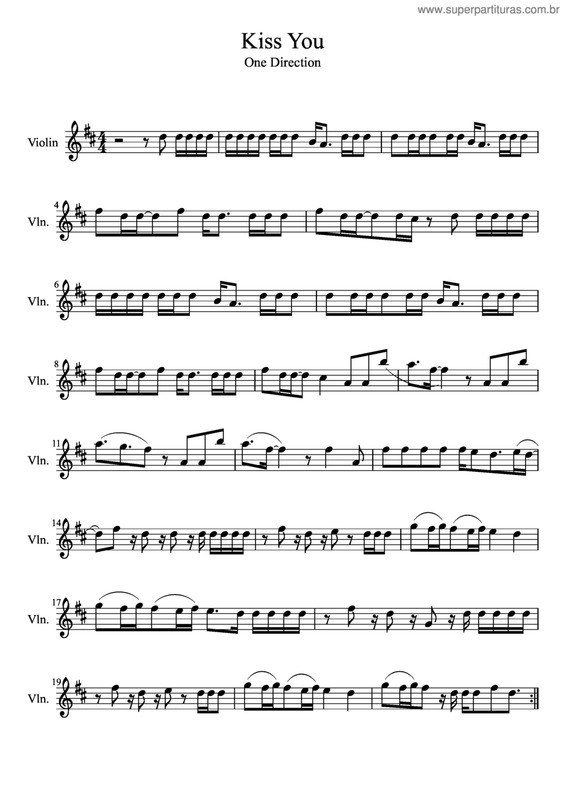Partitura da música Kiss You