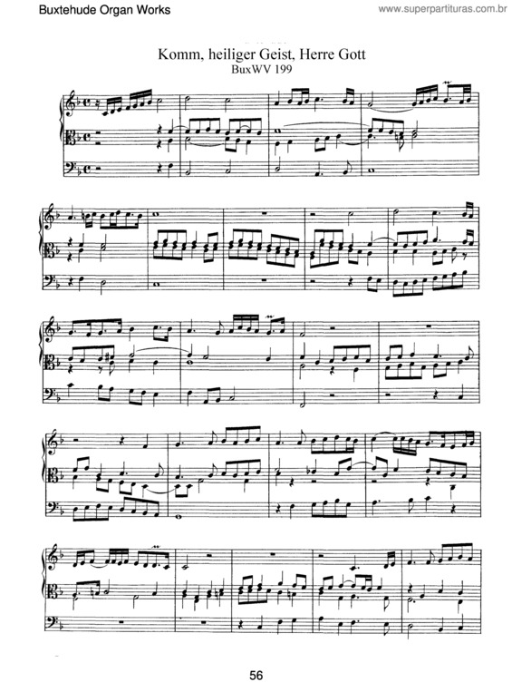 Partitura da música Komm, heiliger Geist, Herre Gott v.2
