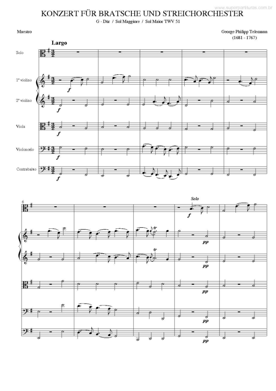 Partitura da música Konzert Für Bratsche Und Streichorchester