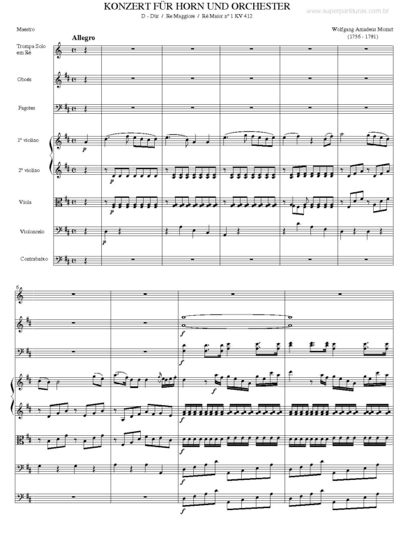 Partitura da música Konzert Für Horn Und Orchester