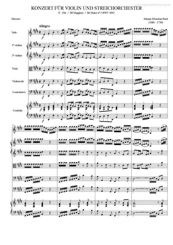 Partitura da música Konzert Für Violin Und Streichorchester v.3