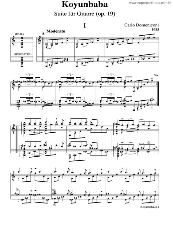 Partitura da música Koyunbaba