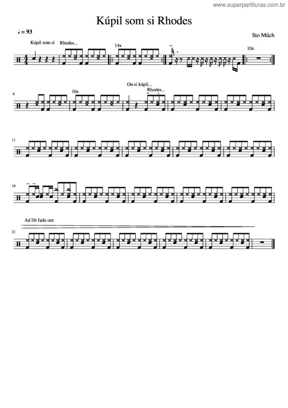 Partitura da música Kupil Som Si Rhodes