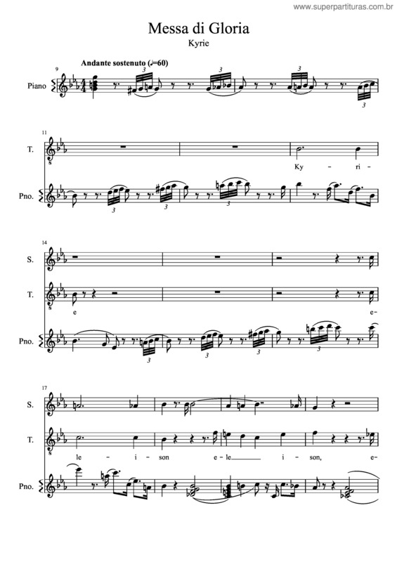 Partitura da música Kyrie I – Messa Di Gloria